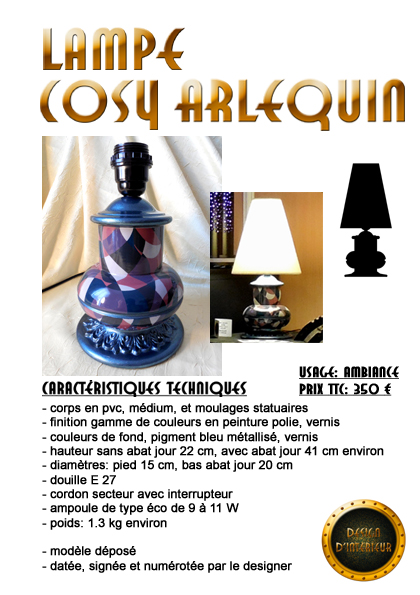 lampe cosy arlequin