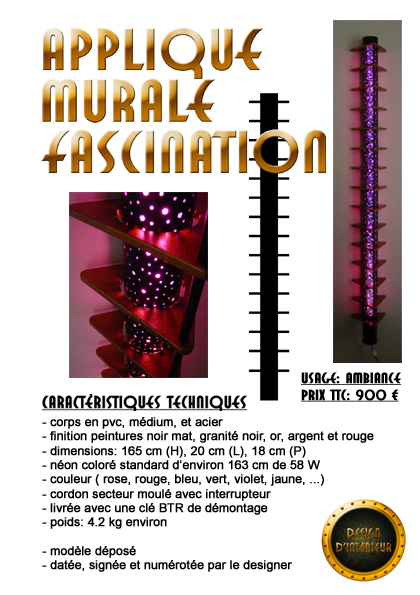 fiche applique fascination