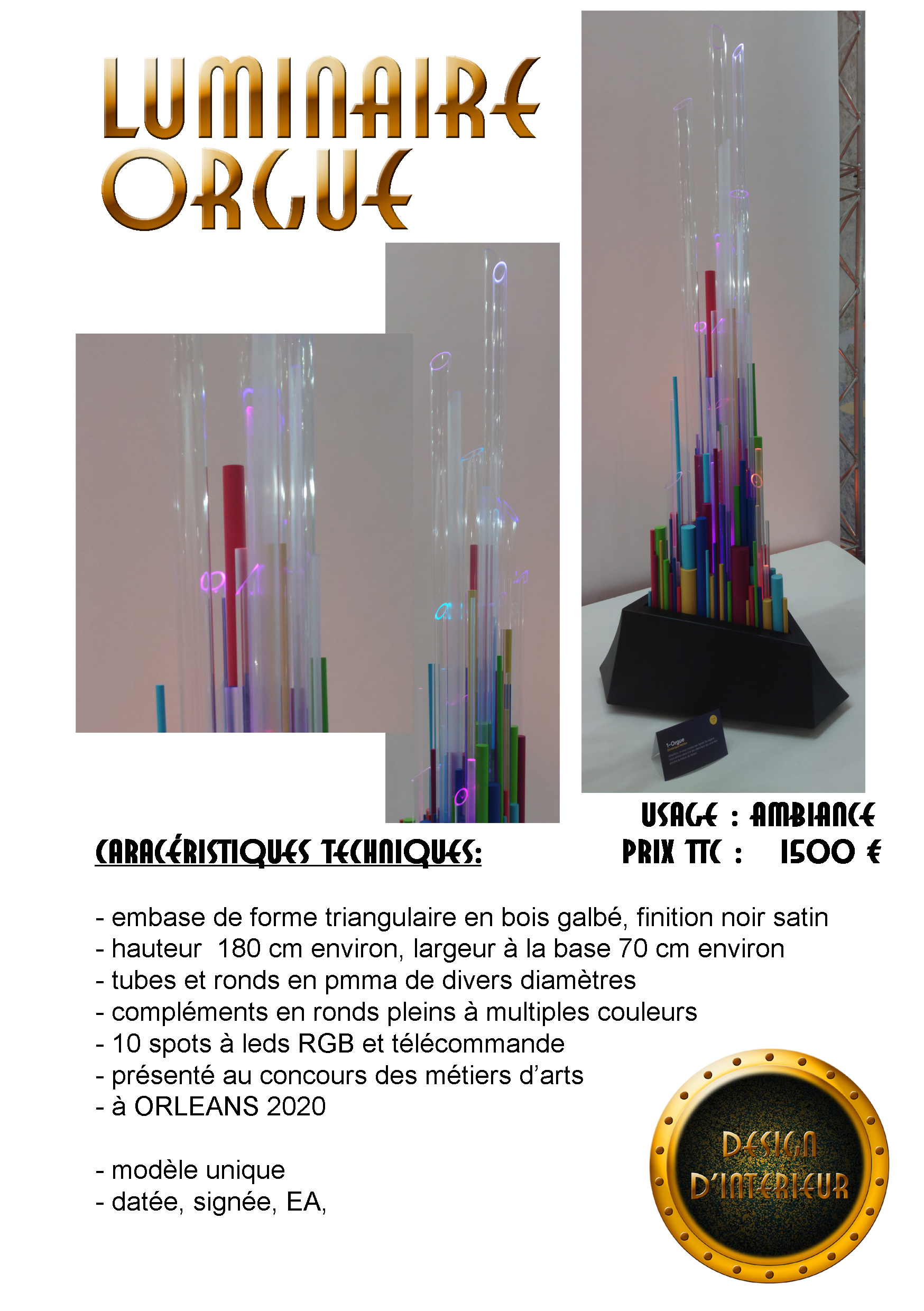 luminaire d ambiance orgue