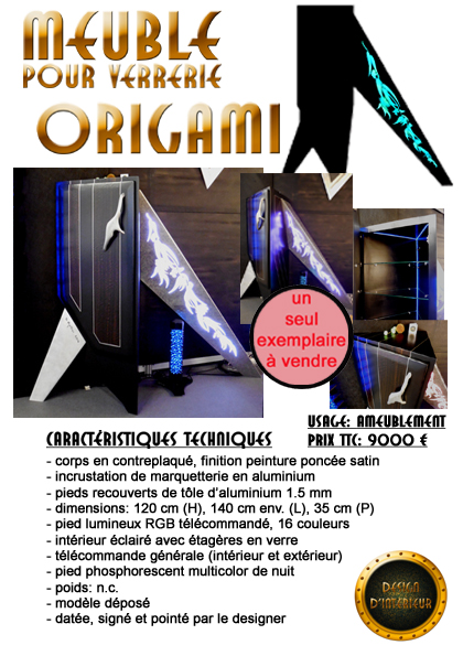 meuble verrerie origami