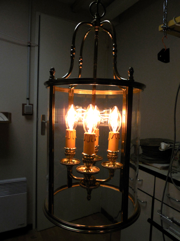 lanterne en bronze restaure