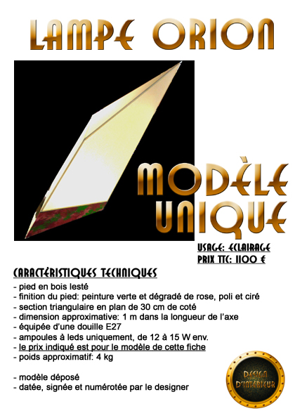 lampe orion 2