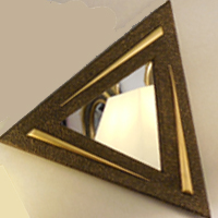 miroir TR3B granit et feuille d'or 60 cm